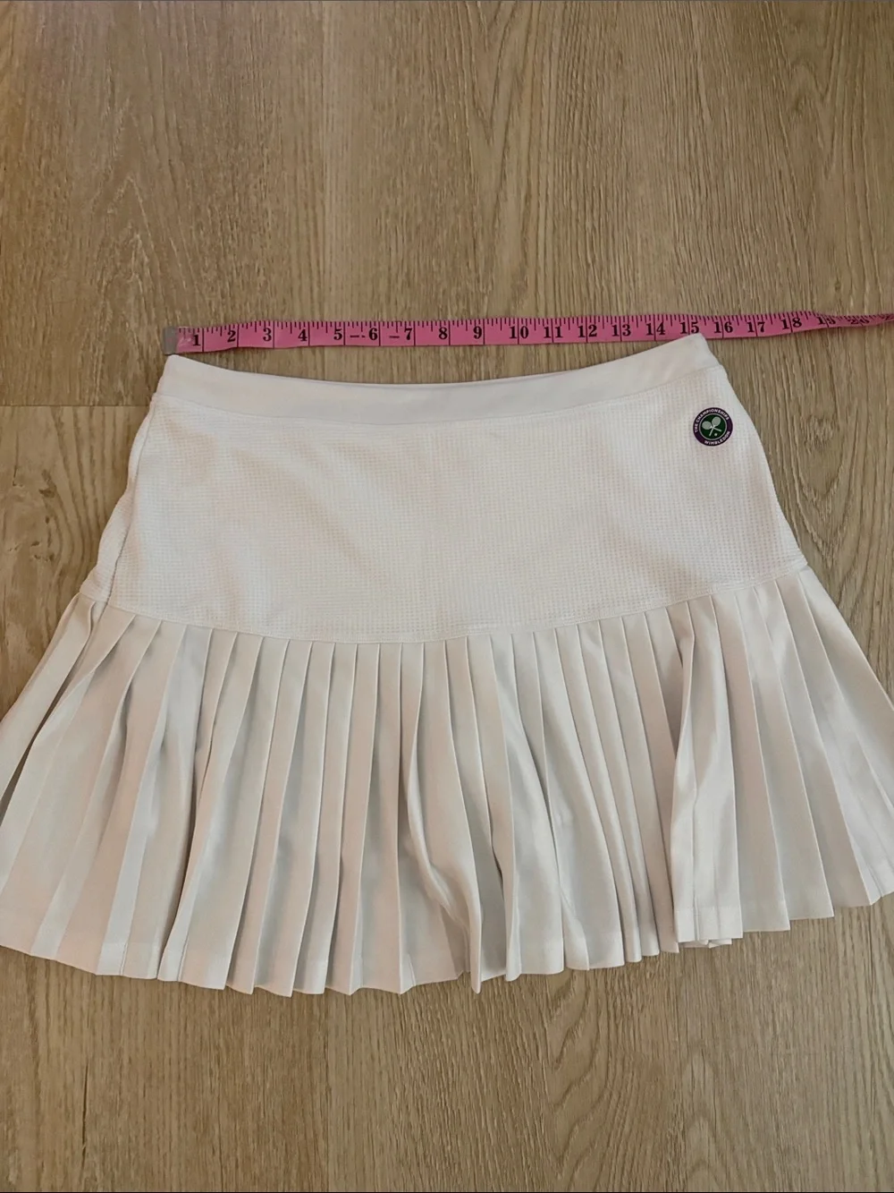 Wimbledon White Official Classic Pleated Sporty Tennis Skirt M